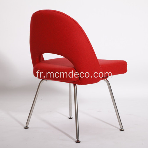 Chaises de salle à manger en tissu rouge contemporain